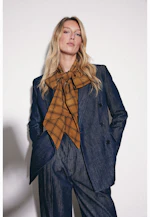 Schluppenbluse aus Chiffon mit Volumenärmeln und hohen Manschetten in Gelb |  Seidensticker Onlineshop