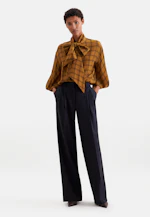 Satin blouse with bow detail in Gelb |  Seidensticker Onlineshop