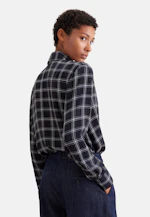 Fließende Hemdbluse aus Baumwoll Mix in Dunkelblau |  Seidensticker Onlineshop