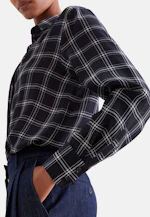 Fließende Hemdbluse aus Baumwoll Mix in Dunkelblau |  Seidensticker Onlineshop