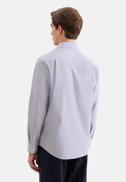 Regular Casual Hemd Gestreift in Dunkelblau |  Seidensticker Onlineshop