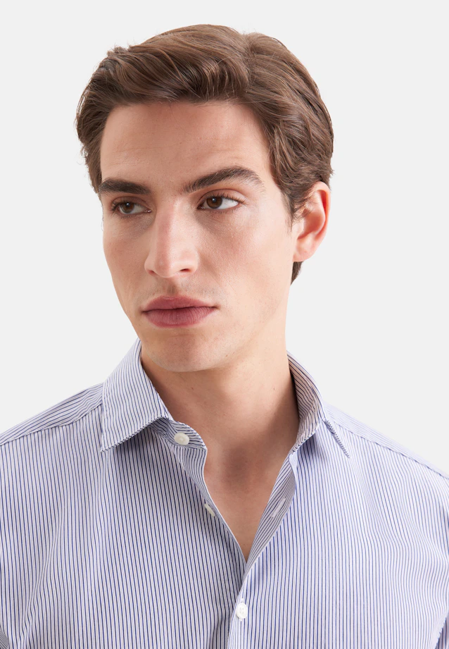 Regular Casual Hemd Gestreift in Dunkelblau |  Seidensticker Onlineshop