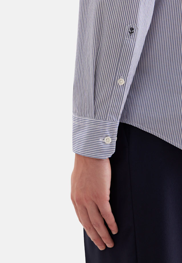 Regular Chemise décontractée Rayures in Bleu Foncé |  Seidensticker Onlineshop