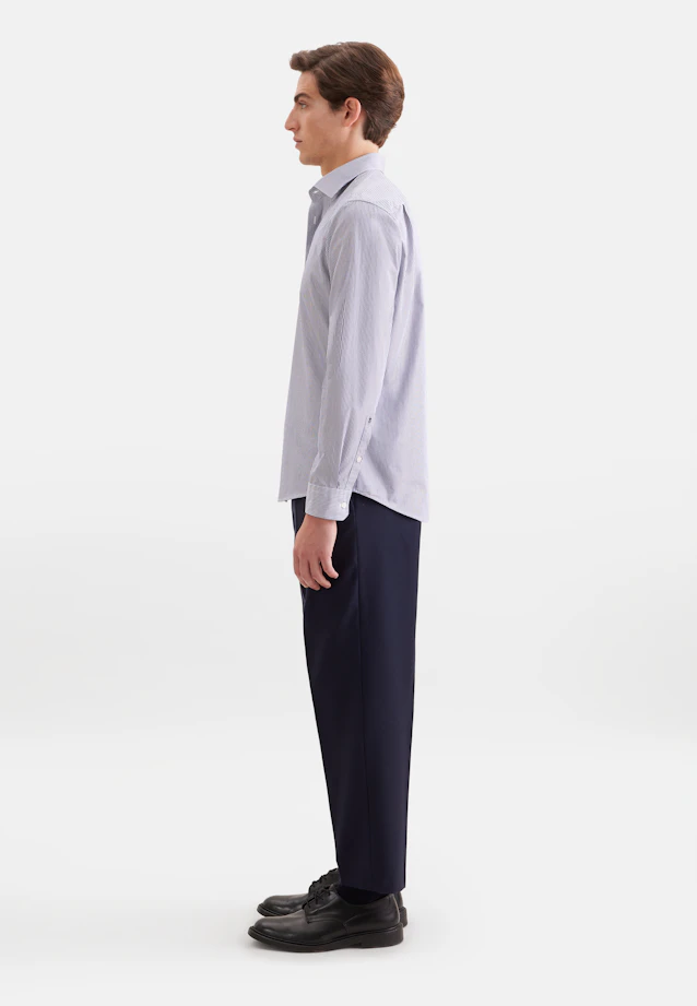 Regular Casual Hemd Gestreift in Dunkelblau |  Seidensticker Onlineshop