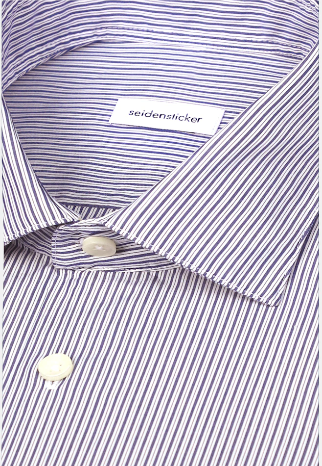 Regular Casual Hemd Gestreift in Dunkelblau | Seidensticker Onlineshop