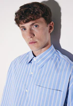 Oversized Fashion-Hemd Gestreift in Mittelblau |  Seidensticker Onlineshop
