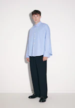 Oversized Fashion-Hemd Gestreift in Mittelblau |  Seidensticker Onlineshop
