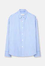 Oversized Fashion-Hemd Gestreift in Mittelblau |  Seidensticker Onlineshop