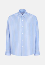 Oversized Fashion-Hemd Gestreift in Mittelblau |  Seidensticker Onlineshop