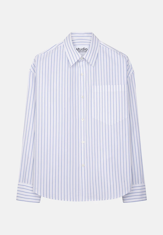 Oversized Fashion-Hemd Gestreift in Mittelblau |  Seidensticker Onlineshop