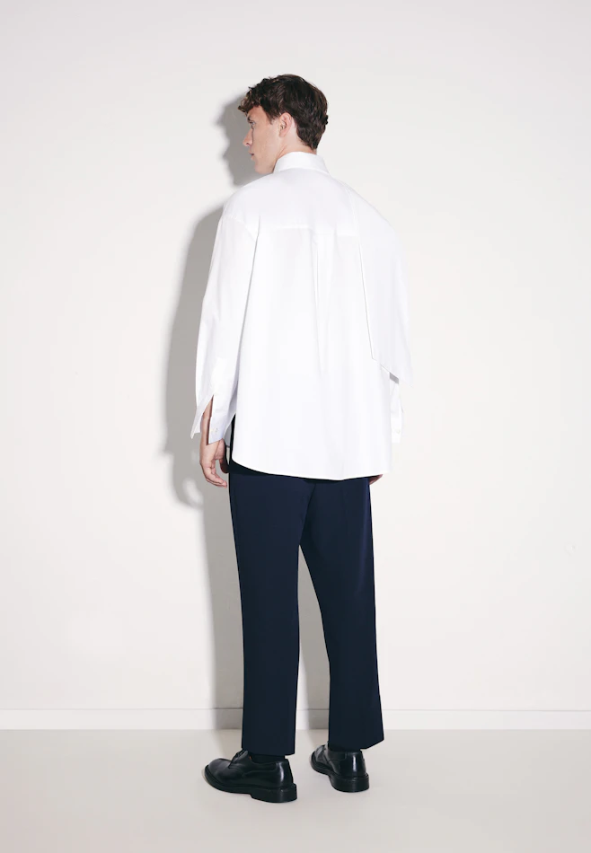 Oversized Shirt mit Schleife in Weiß | Seidensticker Onlineshop