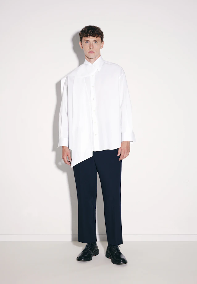Oversized Shirt mit Schleife in Weiß |  Seidensticker Onlineshop