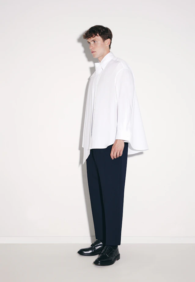 Oversized Shirt mit Schleife in Weiß |  Seidensticker Onlineshop