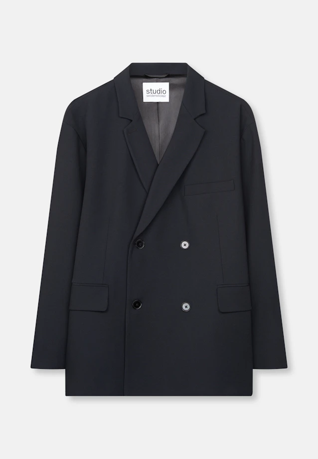 Oversized Doppelreihiger Blazer in Schwarz |  Seidensticker Onlineshop