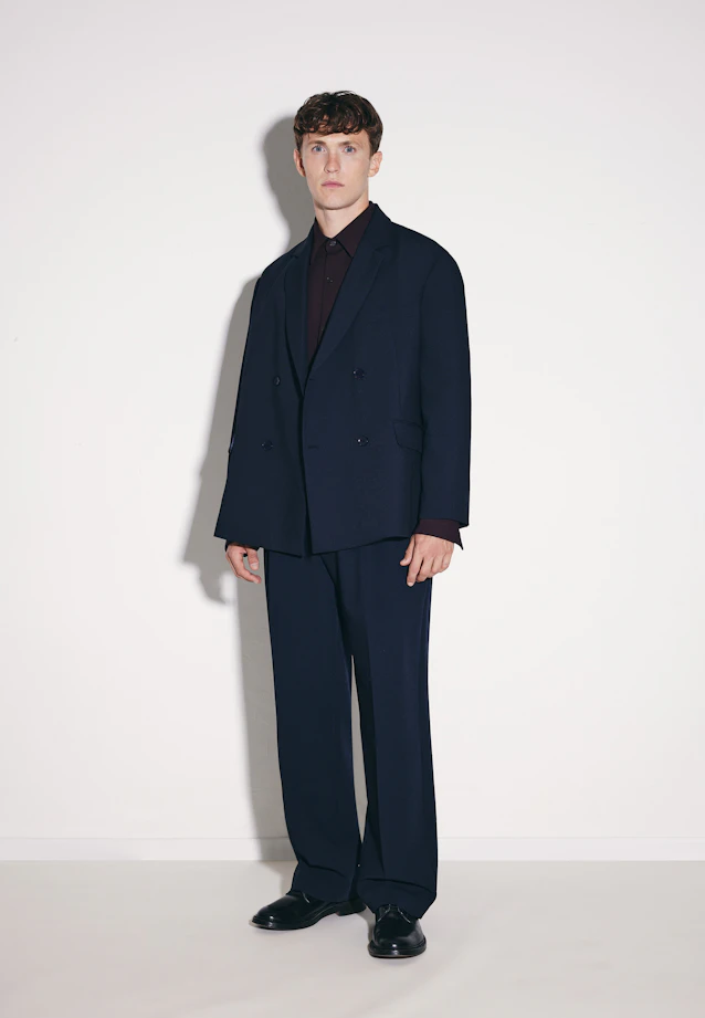 Oversized Doppelreihiger Blazer in Dunkelblau |  Seidensticker Onlineshop