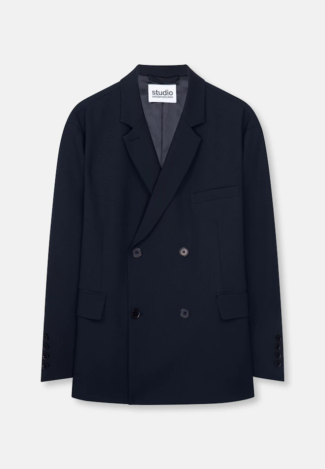 Oversized Doppelreihiger Blazer in Dunkelblau | Seidensticker online shop