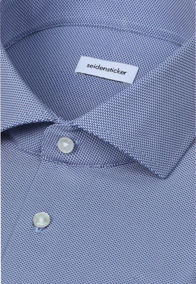 Slim Performance-Hemd Struktur in Mittelblau |  Seidensticker Onlineshop