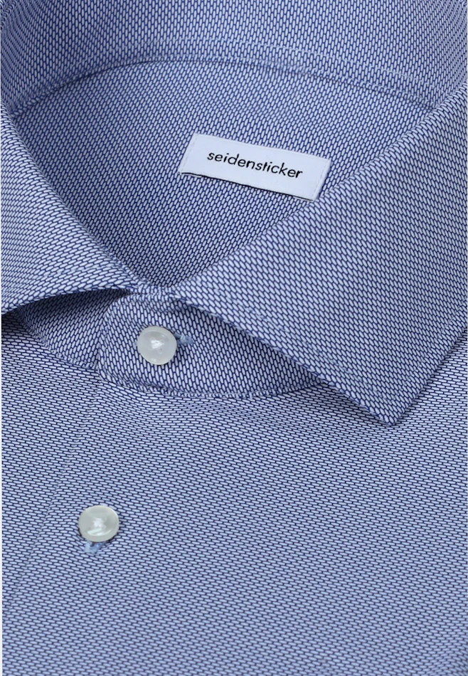 Slim Performance-Hemd Struktur in Mittelblau | Seidensticker Onlineshop