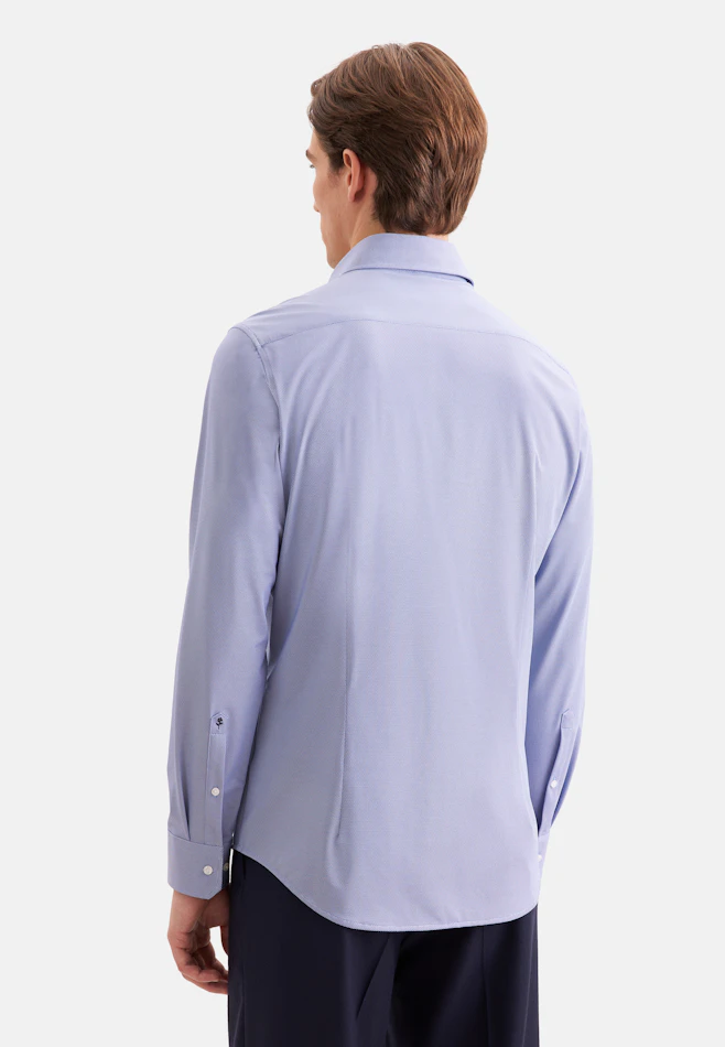 Slim Performance shirt Structure in Mittelblau | Seidensticker online shop