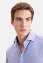 Slim Performance shirt Structure in Mittelblau |  Seidensticker Onlineshop
