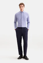Slim Performance shirt Structure in Mittelblau |  Seidensticker Onlineshop