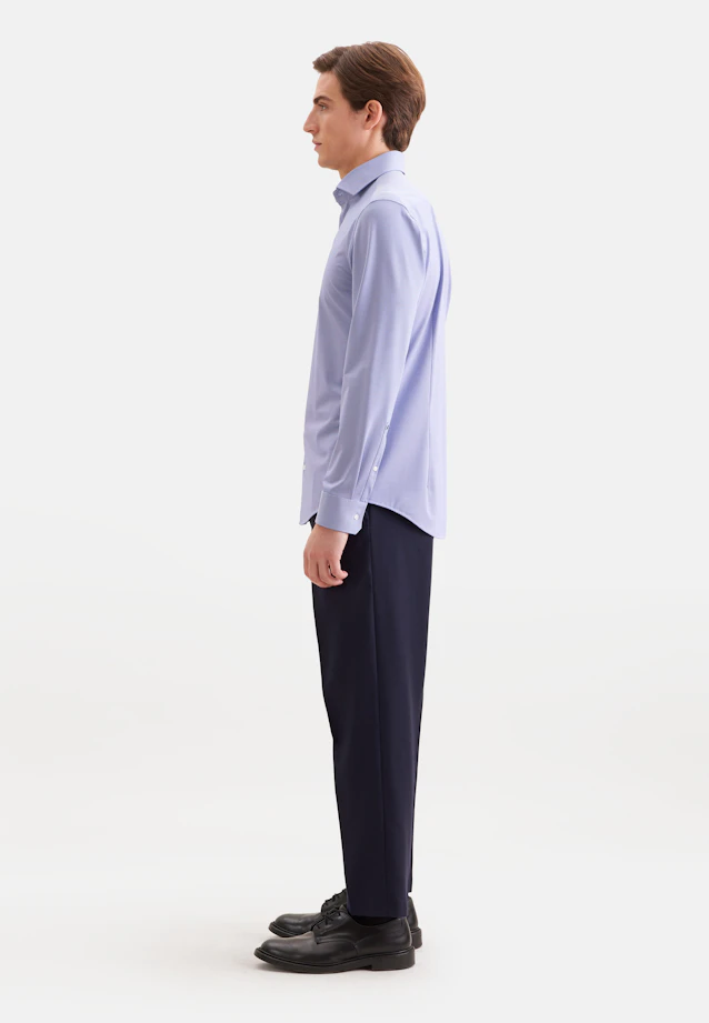 Slim Performance shirt Structure in Mittelblau |  Seidensticker Onlineshop