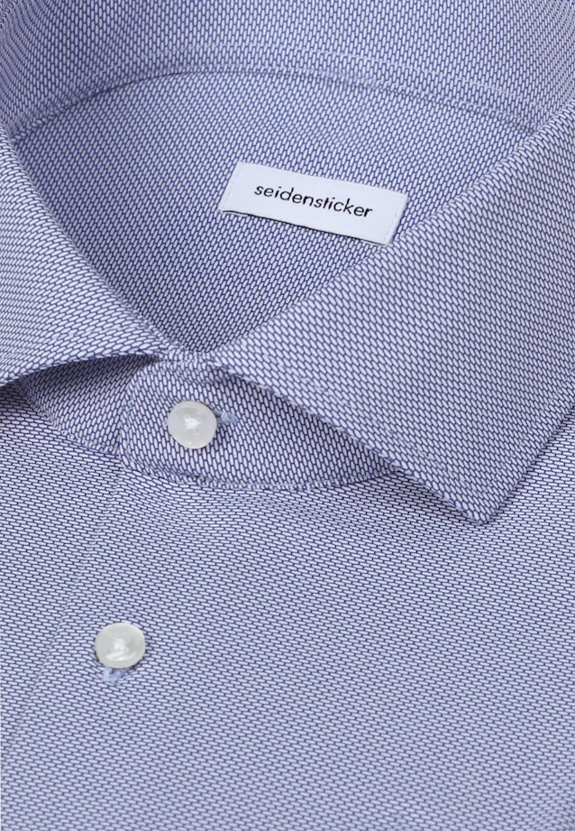 Slim Performance shirt Structure in Mittelblau |  Seidensticker Onlineshop