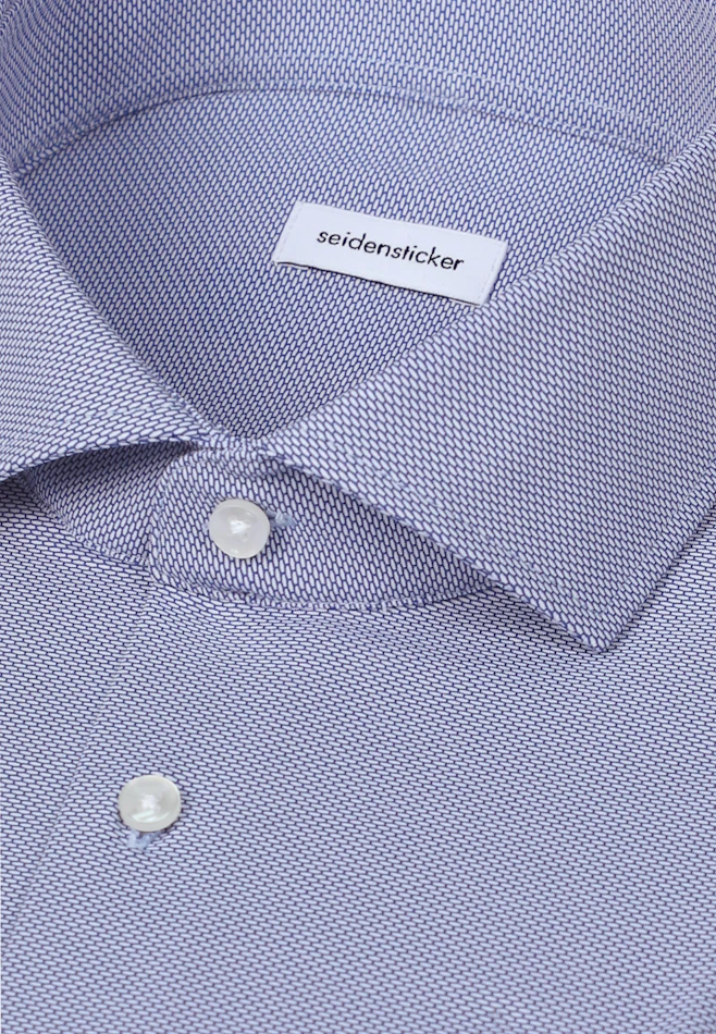 Slim Performance shirt Structure in Mittelblau | Seidensticker online shop