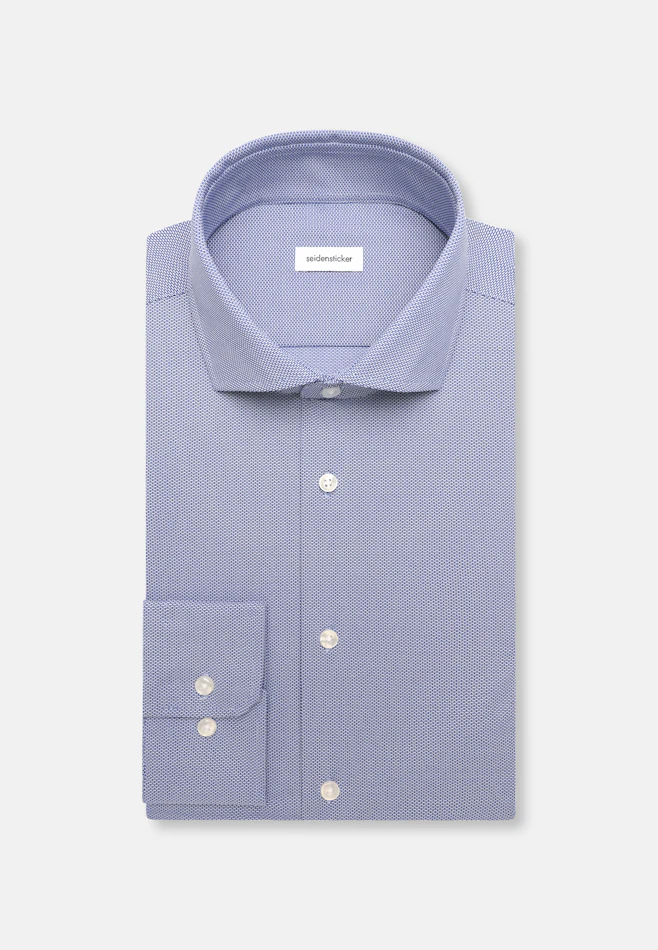 Slim Performance shirt Structure in Mittelblau | Seidensticker online shop