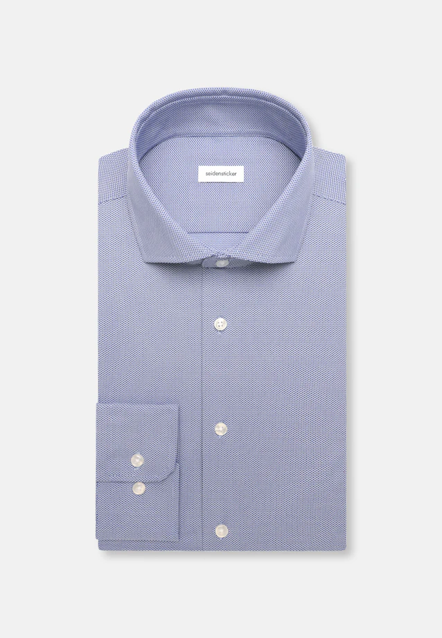 Slim Performance shirt Structure in Mittelblau |  Seidensticker Onlineshop