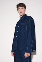 Oversized Fashion-Hemd Denim in Dunkelblau |  Seidensticker Onlineshop