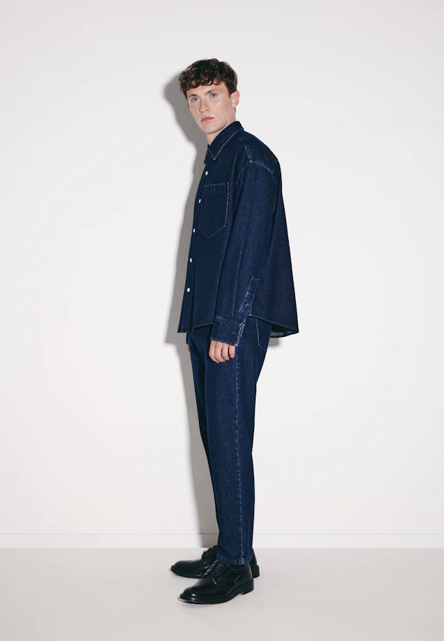 Oversized Fashion-Hemd Denim in Dunkelblau |  Seidensticker Onlineshop