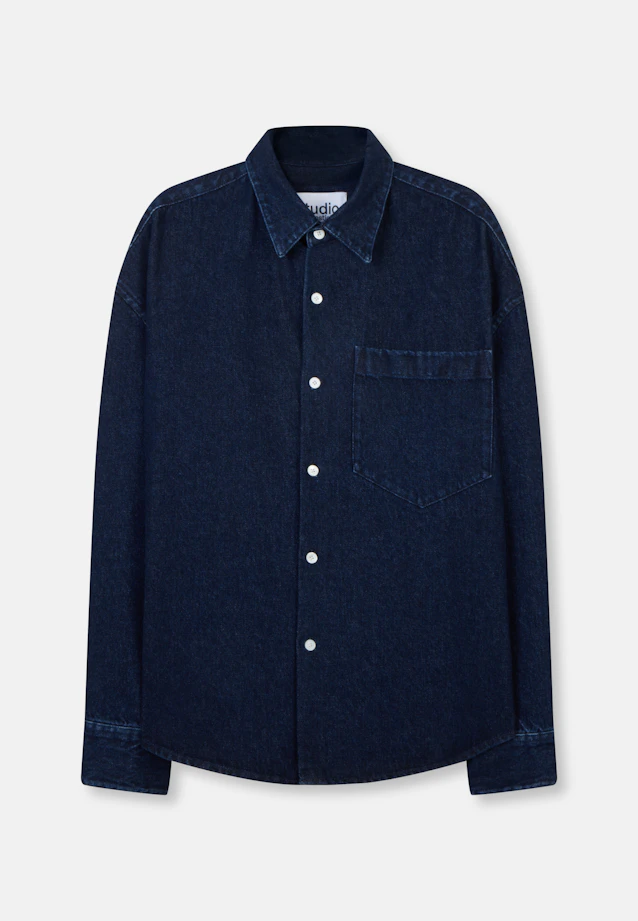 Oversized Fashion-Hemd Denim in Dunkelblau |  Seidensticker Onlineshop