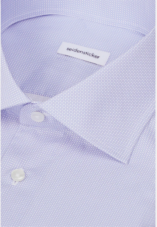 Regular Business Hemd Druck in Mittelblau |  Seidensticker Onlineshop