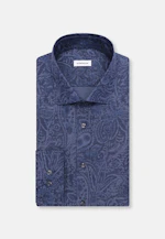 Regular Flanellhemd Druck in Dunkelblau |  Seidensticker Onlineshop