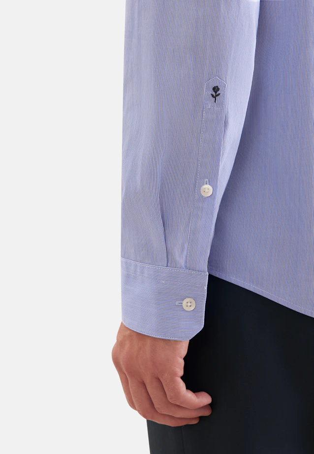 Regular Chemise décontractée Rayures in Bleu Moyen |  Seidensticker Onlineshop