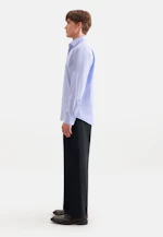 Regular Casual Hemd Gestreift in Mittelblau |  Seidensticker Onlineshop