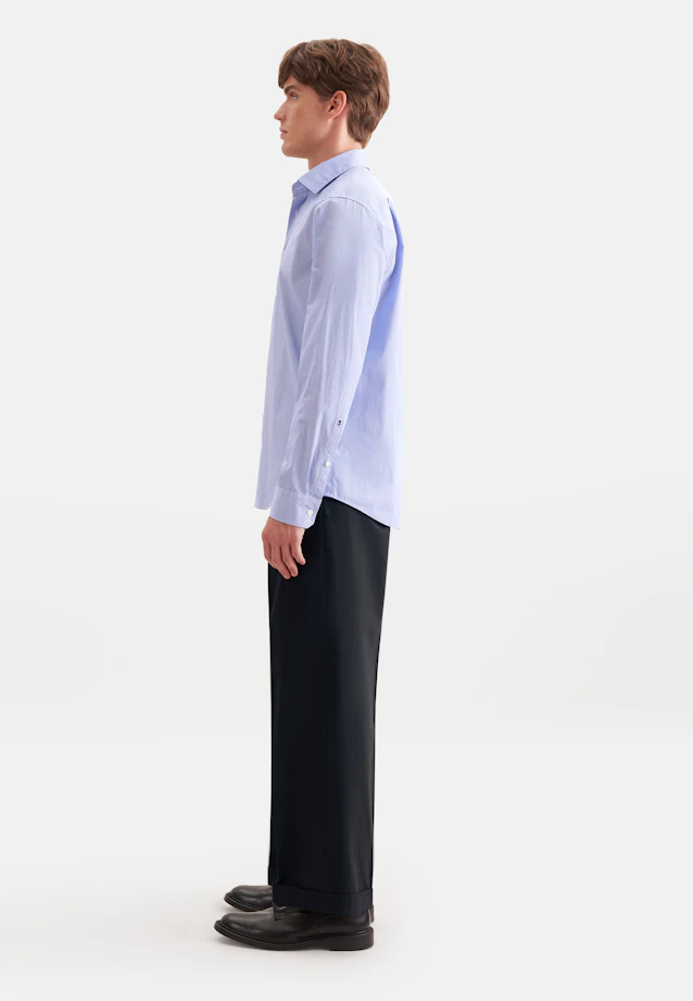Regular Chemise décontractée Rayures in Bleu Moyen |  Seidensticker Onlineshop