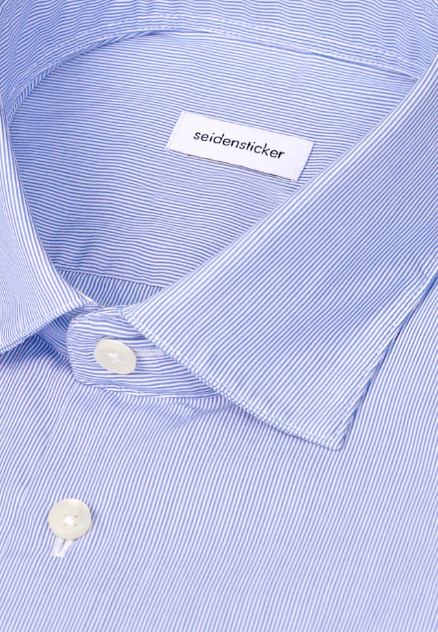 Regular Casual Hemd Gestreift in Mittelblau |  Seidensticker Onlineshop
