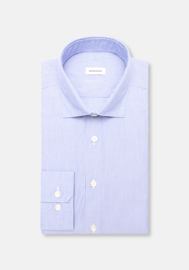 Regular Chemise décontractée Rayures dans Bleu Moyen | Boutique en ligne Seidensticker