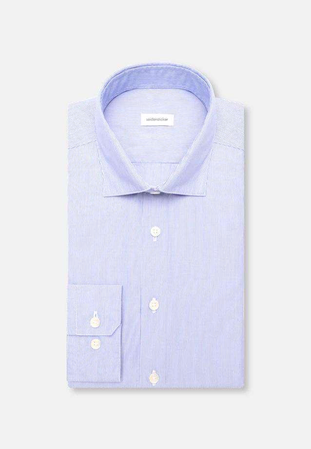 Regular Chemise décontractée Rayures in Bleu Moyen |  Seidensticker Onlineshop