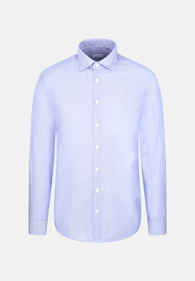 Regular Casual shirt Stripes in Mittelblau | Seidensticker online shop