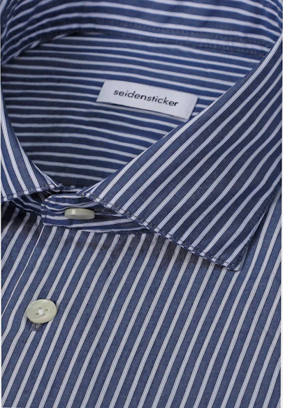 Regular Casual Hemd Gestreift in Dunkelblau |  Seidensticker Onlineshop