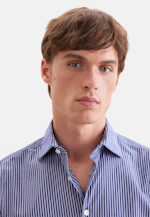 Regular Casual Hemd Gestreift in Dunkelblau |  Seidensticker Onlineshop