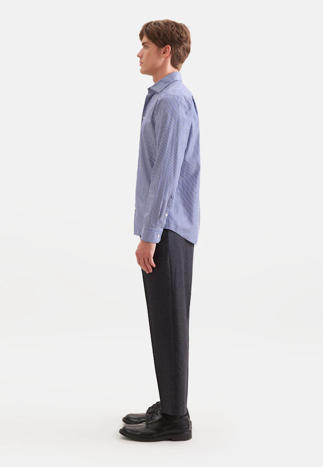 Regular Casual Hemd Gestreift in Dunkelblau |  Seidensticker Onlineshop