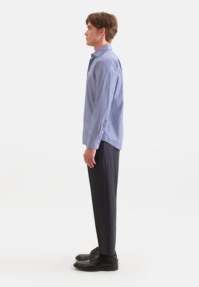 Regular Chemise décontractée Rayures in Bleu Foncé |  Seidensticker Onlineshop