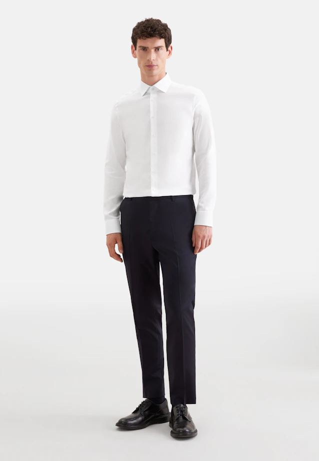 Shaped Business shirt Structure in Weiß |  Seidensticker Onlineshop