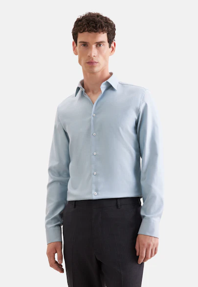 Shaped Business shirt Structure in Grün |  Seidensticker Onlineshop