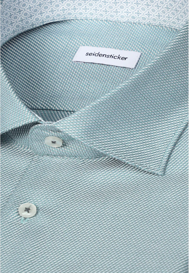 Shaped Business shirt Structure in Grün |  Seidensticker Onlineshop