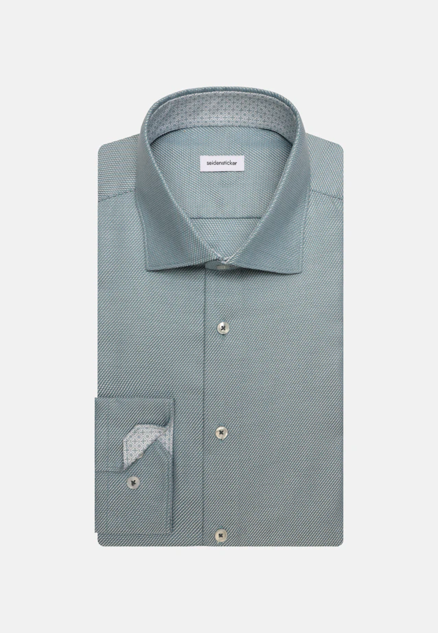 Shaped Business shirt Structure in Grün |  Seidensticker Onlineshop